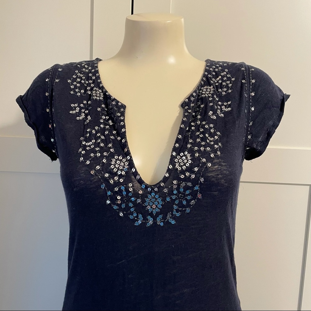 Calypso St. Barth Navy Embroidered Dress